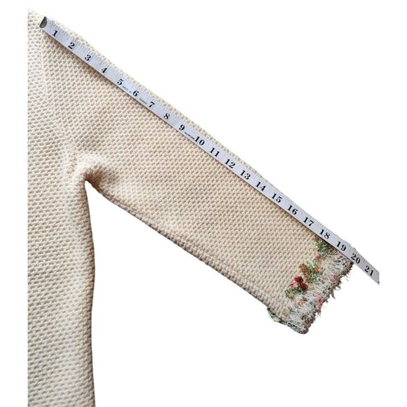 Carolina Herrera Jacket Large Tweed Pattern Jacket Flowers Virgin Wool - Picture 8 of 9